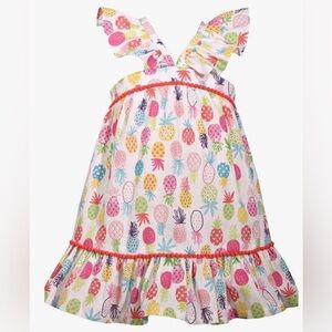 Bonnie Jean Multicolor Pineapple Print Dress girl's size 5